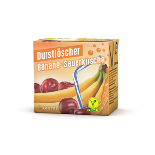 Durstlöscher Banane-Kirsche - 12 x 500 ml Karton