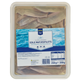 METRO Chef Matjesfilets nordische Art gekühl 40 Portionen - 2,5 kg Packung