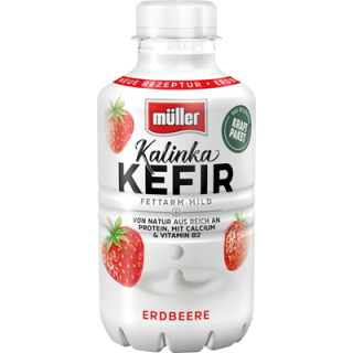 müller Kalinka Kefir Frucht Erdbeere PET-Flasche gekühlt - 500 g Flasche