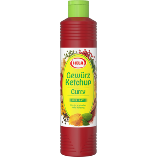 Hela Gewürz Ketchup Curry delikat - 800 ml Flasche