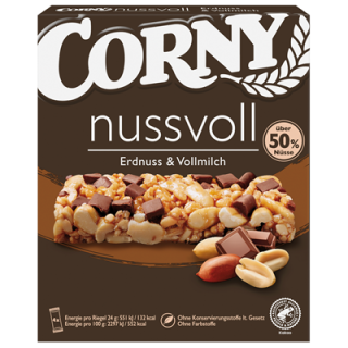 Corny Nussvoll Erdnuss - 96 g Schachtel