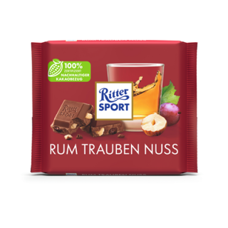 Ritter Sport Bunte Vielfalt Rum Trauben Nuss - 100 g...