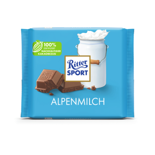 Ritter Sport Bunte Vielfalt Alpenmilch - 100 g Stück