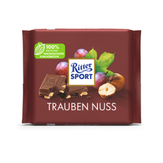 Ritter Sport Bunte Vielfalt Trauben Nuss - 100 g Stück