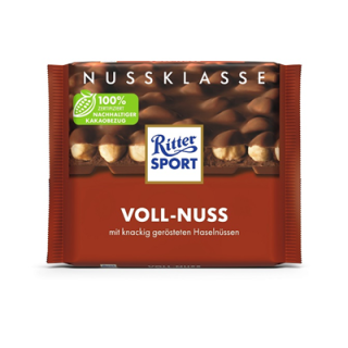 Ritter Sport Nuss Klasse Voll-Nuss - 100 g Packung