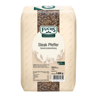 FUCHS Steak Pfeffer Gewürzzubereitung - 1 kg Beutel