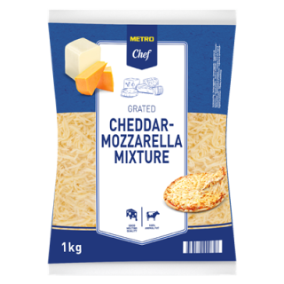 METRO Chef Mozzarella / Cheddar geräuchert - 1 kg Packung