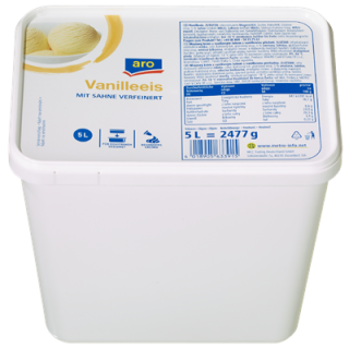aro Eiscreme Vanille tiefgefroren - 5 l Packung