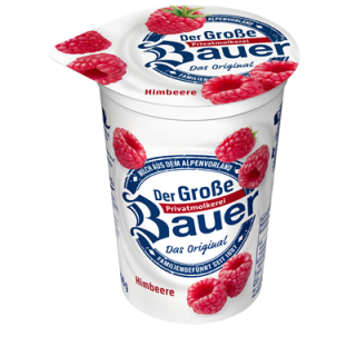 Bauer Fruchtjoghurt E/HIM/HEI/K, gekühlt 4-fach sortiert, 20 Becher à 250 g - 5 kg Mischkarton