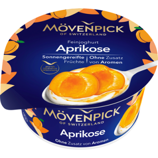 Mövenpick Feinjoghurt 15 % Fett, Aprikose gekühlt - 150 g Becher