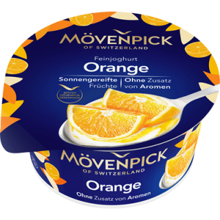 Mövenpick Feinjoghurt 15 % Fett, Orange gekühlt - 150 g Becher