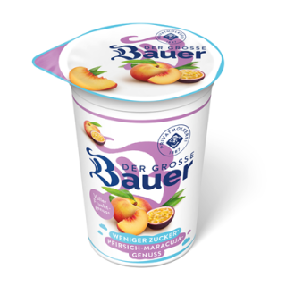 Bauer Fruchtjoghurt 1,8 % Pfirsich weniger Zucker - 225 g...