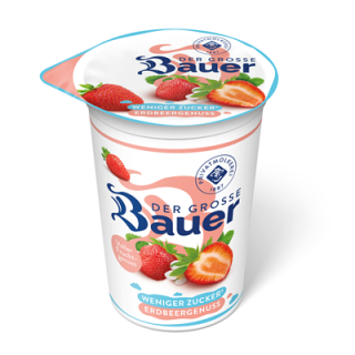 Bauer Fruchtjoghurt 1,8 % Erdbeere weniger Zucker - 225 g...