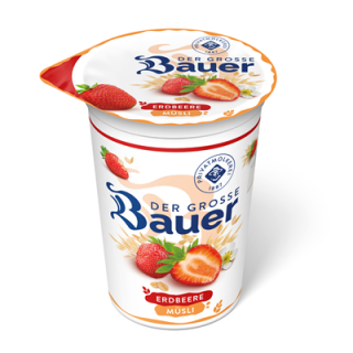 Bauer Fruchtjoghurt 3,5 % Erdbeere Müsli - 225 g Becher