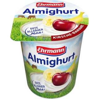 Almighurt Fruchtjohurt 3,8 % Kirsche-Banane - 150 g Becher