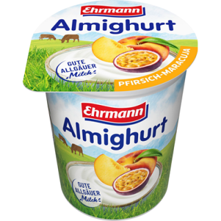 Almighurt Fruchtjohurt 3,8 % Pfirsich-Maracuja - 150 g...