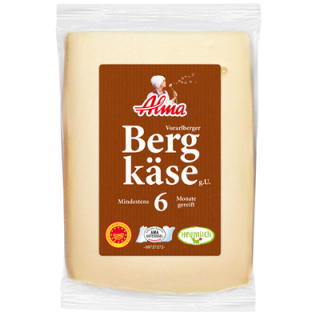 Alma Vorarlberger Bergkäse 45 % Fett i. Tr., - 180 g...
