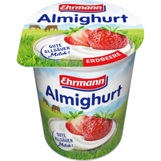 Almighurt Fruchtjoghurt Erdbeere 3,8 % Fett gekühlt - 150 g Becher
