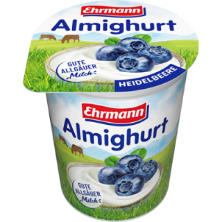 Almighurt Fruchtjoghurt Heidelbeere 3,8 % Fett gekühlt - 150 g Becher