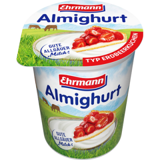 Almighurt Joghurt Erdbeerkuchen 3,8 % Fett gekühlt - 150 g Becher