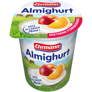 Almighurt Fruchtjoghurt Nektarine-Wildorange 3,8 % Fett gekühlt - 150 g Becher