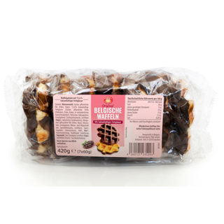 Belgische Waffeln mit Kakao-Fettglasur - 420 g Paar