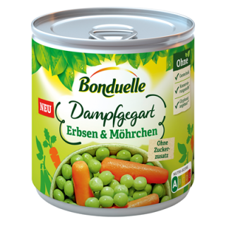 Bonduelle Erbsen&Möhren dampfgegart - 425 ml Dose