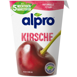 alpro Joghurtalternative Kirsche vegan gekühlt - 400 g Becher