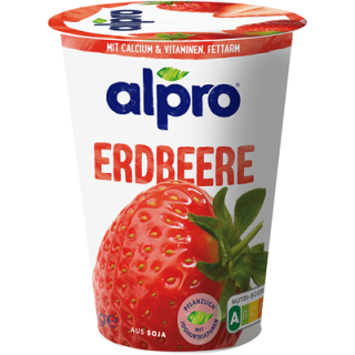 alpro Joghurtalternative Erdbeere vegan gekühlt - 400 g Becher