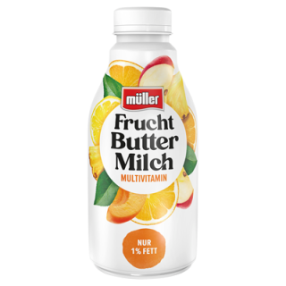 müller Fruchtbuttermilch Multivitamin gekühlt PET-Flasche - 500 g Flasche