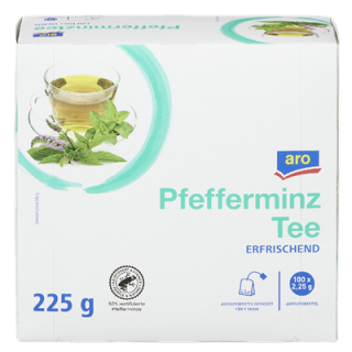 aro Tee Pfefferminze 100 Teebeutel - 225 g Packung
