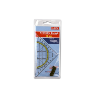 RHEITA GEODREIECK 16cm TRANSPARENT