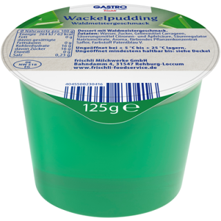 GASTRO frischli Wackelpudding Waldmeister - 125 g Becher