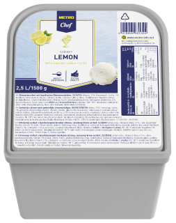 METRO Chef Zitronen Sorbet tiefgefroren - 2,5 l Kanne