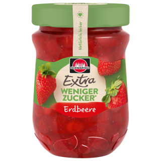 Schwartau Extra Weniger Zucker Erdbeere - 300 g Tiegel