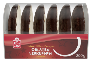 Fine Life Oblatenlebkuchen Zartbitter - 200 g Tray