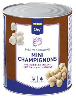 METRO Chef Champignons Mini 3. Wahl ATG 1,92 kg - 3 kg Packung