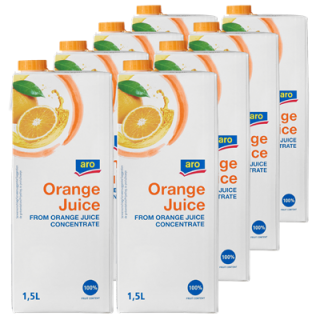 aro Orangensaft - 8 x 1,5 l Packung
