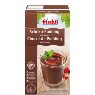 Frischli Pudding mit Sahne Schoko gekühlt - 1 kg Faltschachtel