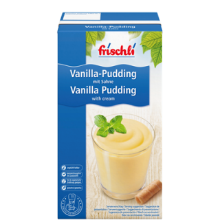 Frischli Pudding mit Sahne Vanilla gekühlt - 1 kg Faltschachtel