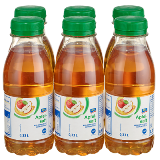 aro Apfelsaft PET Einweg - 6 x 330 ml Flaschen