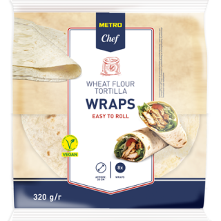 METRO Chef Wheat Flour Tortilla Wraps 20 cm 8 Stück...