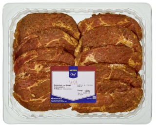 METRO Chef QS Schweine-Nackensteak Trockenwürzung gesteakt 10 Stück - je kg (ca.1,5kg)