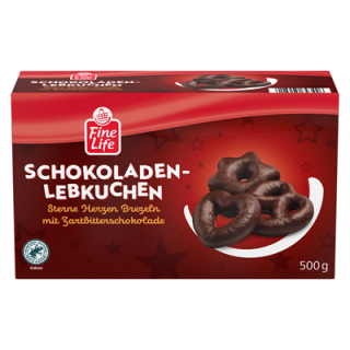 Fine Life Herzen Sterne Brezeln Zartbitter - 500 g Tray