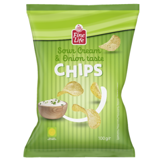 Fine Life Chips Sour Cream & Onion - 100 g
