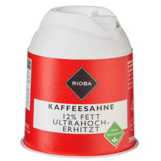 RIOBA Kaffeesahne 12 % - 200 g Packung