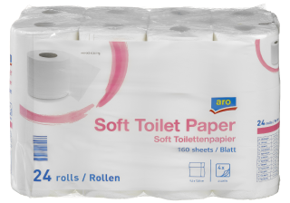 aro Toilettenpapier 4-lagig 24 Rollen à 160 Blatt