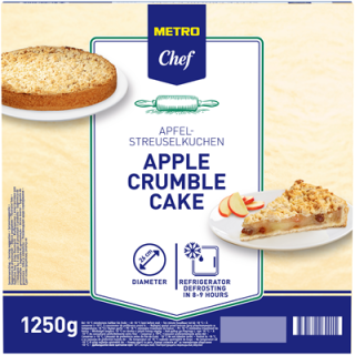METRO Chef Apfelstreuselkuchen tiefgefroren - 1,25 kg...