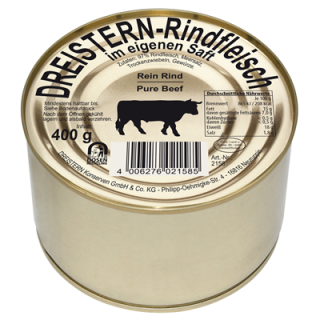 Dreistern Rindfleisch Pure Beef 97 % - 400 g Dose