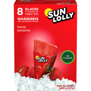 Sun Lolly Eis Erdbeere - 520 g Schachtel